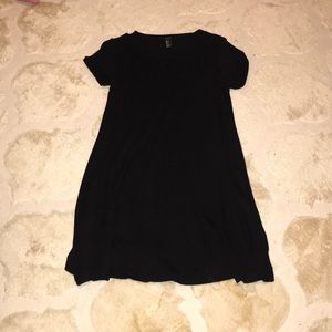 black t-shirt dress